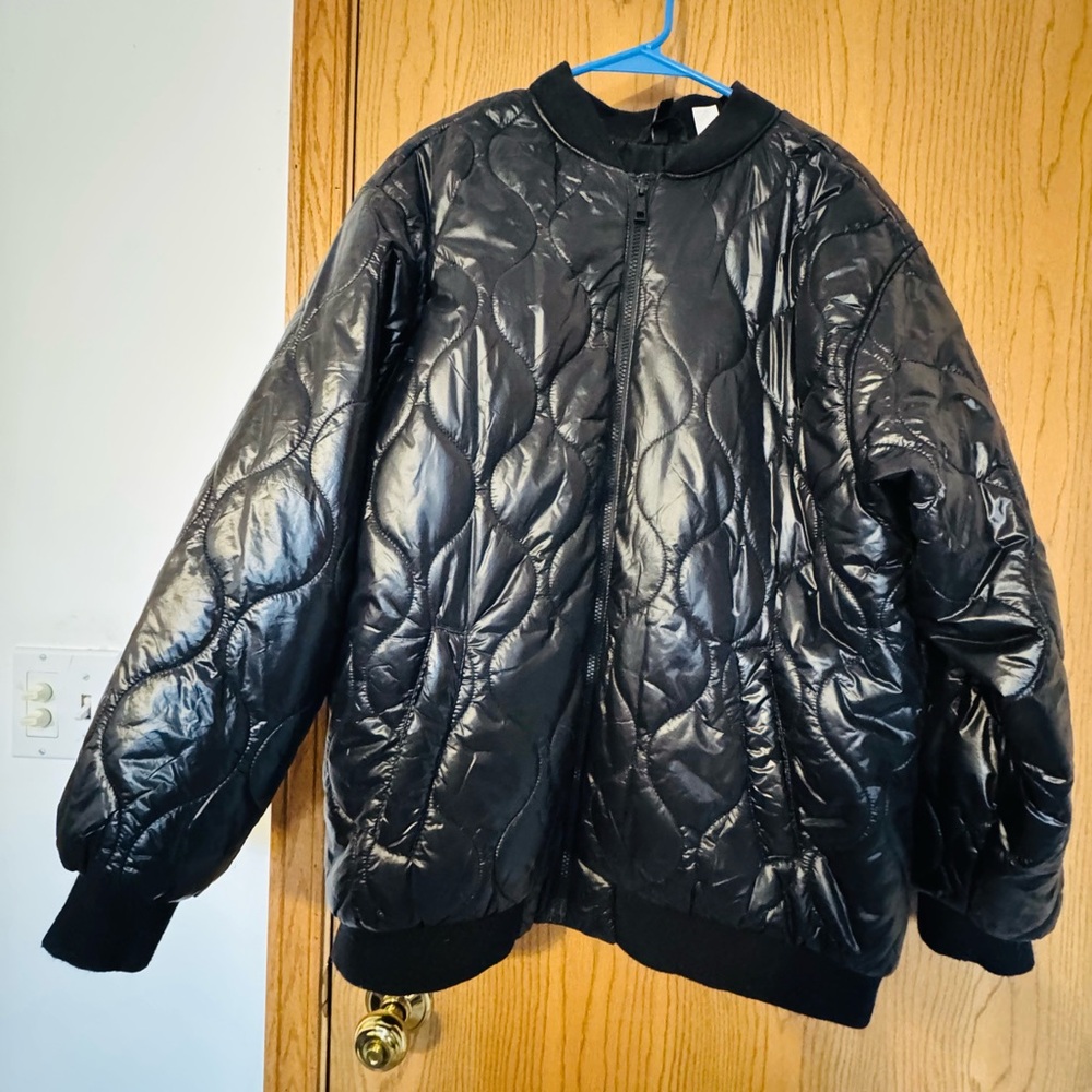 H&M Black Quilted Utility Jacket